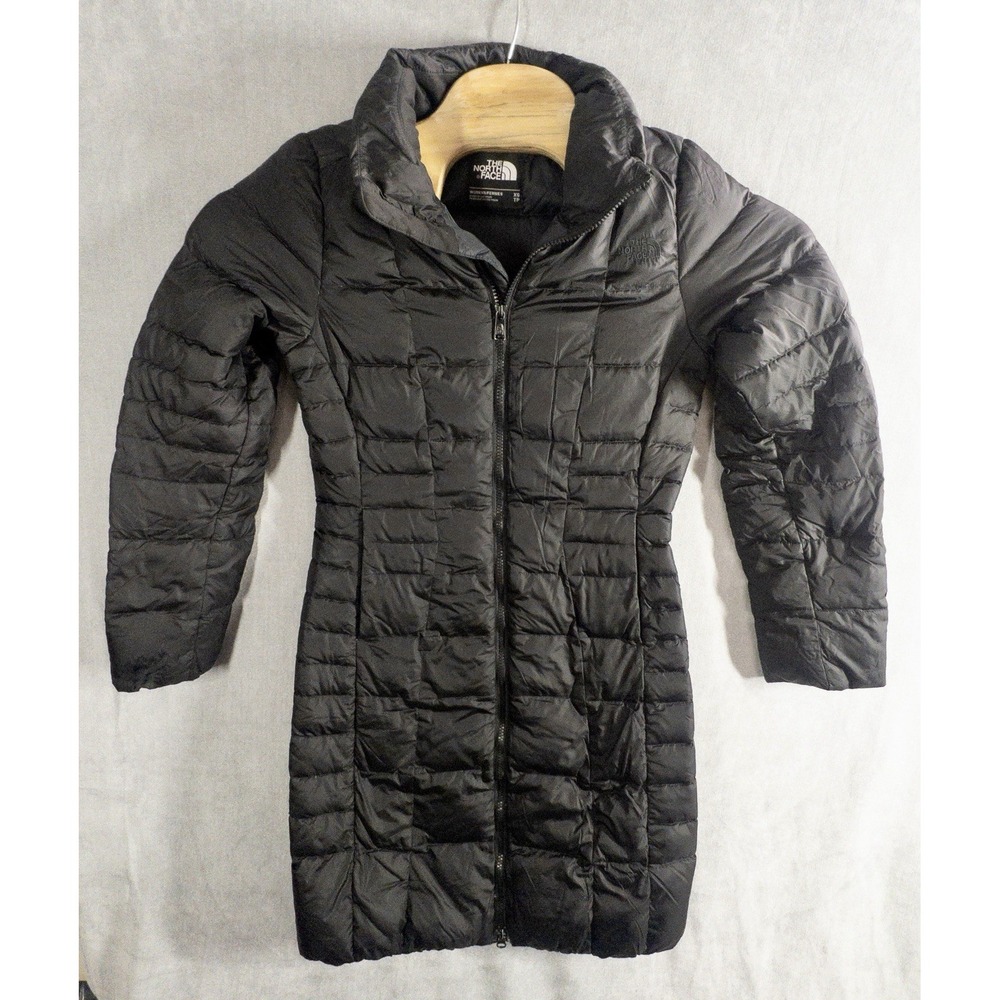 The North Face Goose Down Black Puffer Jacket Womens XS Repaired